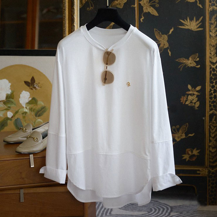 Damen Lässiges Langarmshirt mit elegantem Schnitt Echoarchiv