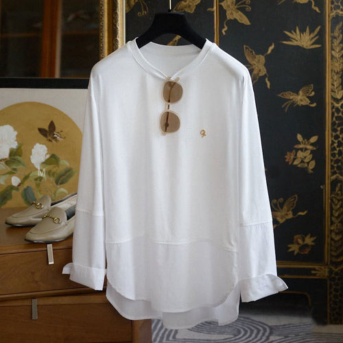 Damen Lässiges Langarmshirt mit elegantem Schnitt Echoarchiv