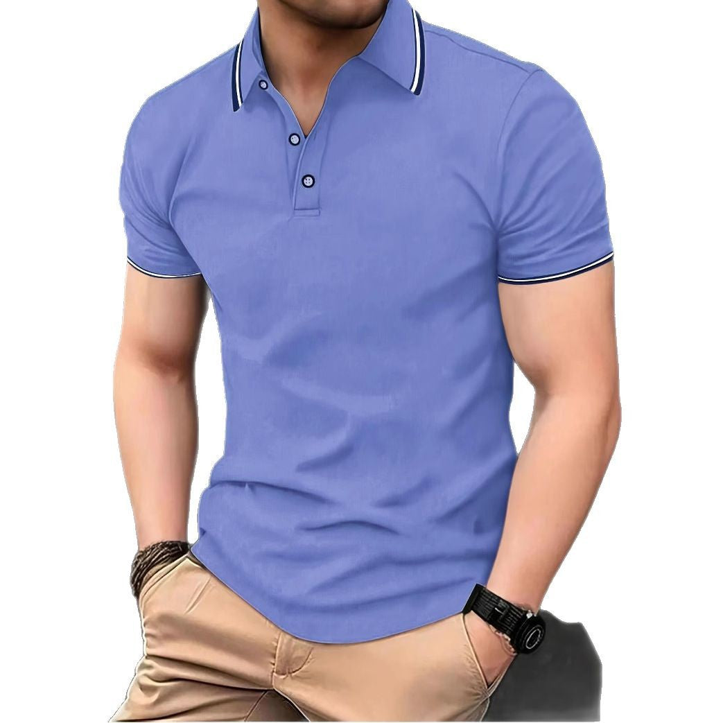 Herren Poloshirt mit modernem Kragen und sportlichem Schnitt Echoarchiv