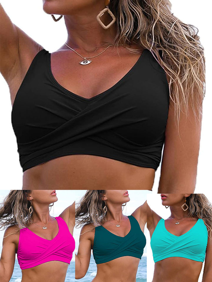Damen Sportliches Wickel-Bikinioberteil Echo Archiv