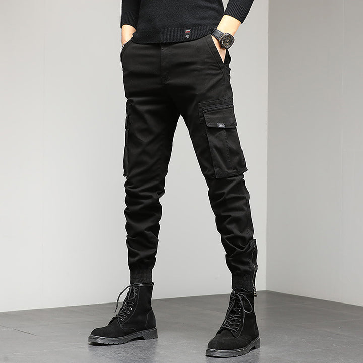 Herren stylische Cargohose mit elastischem Bund und praktischen Taschen Echoarchiv