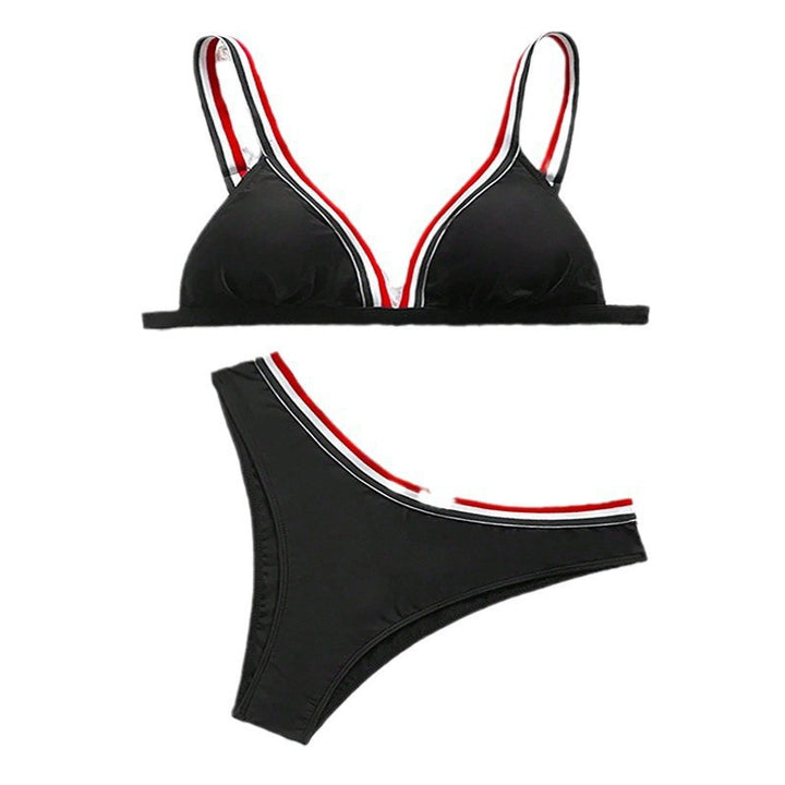Damen Triangel-Bikini mit kontrastierenden Streifen Echo Archiv