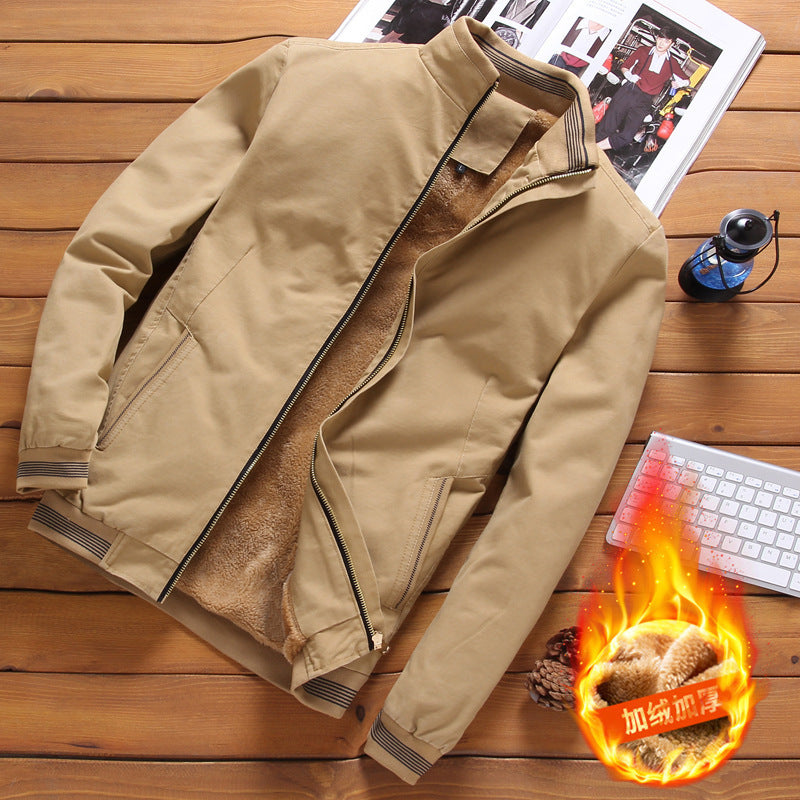 Herren nan gefütterte Winterblousonjacke mit weichem Teddyfutter, winddichter Außenhülle und verdecktem Zweiwege-Reißverschluss Echo Archiv