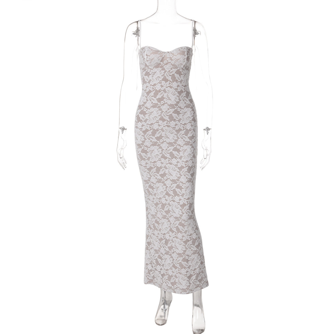 Damen Elegantes Spitzenkleid mit figurbetonter Silhouette und verstellbaren Spaghettiträgern Echo Archiv