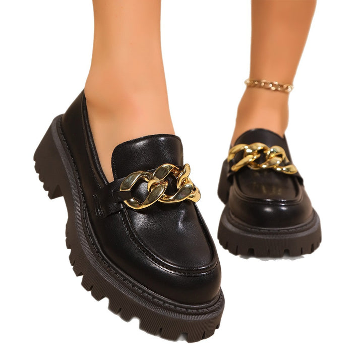 Damen Klobige Plateau‑Loafer mit grober Profilsohle und gepolstertem Schaft Echoarchiv