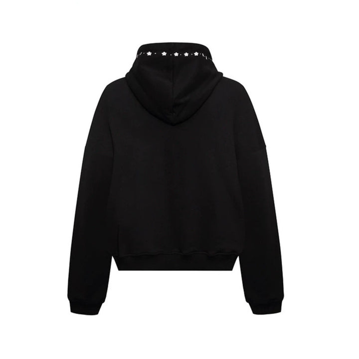 Damen Kapuzen-Zipjacke mit Nietenbesatz und Oversize-Schnitt Echoarchiv