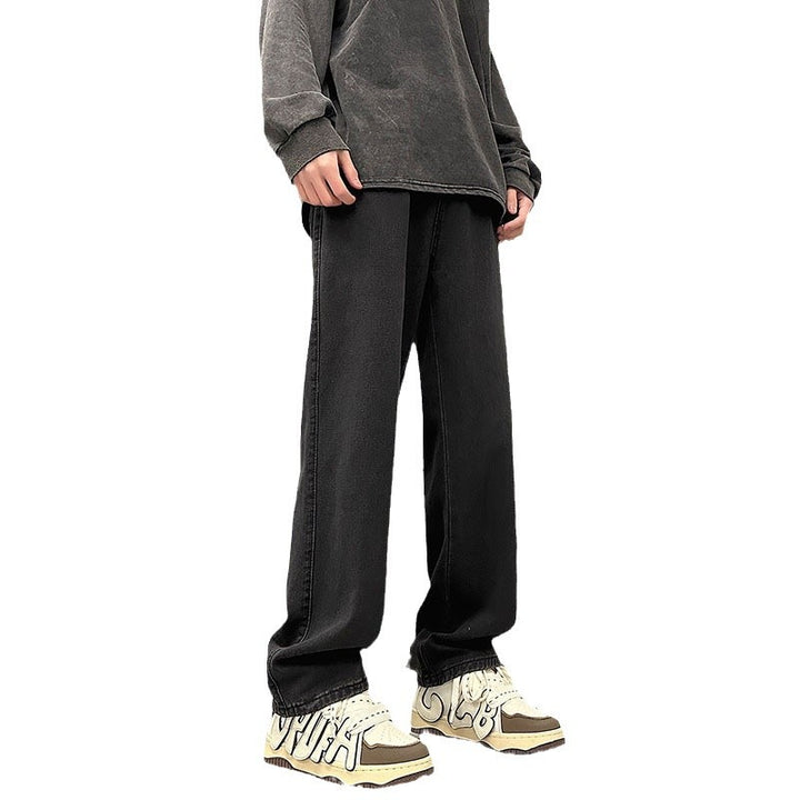 Herren Weite Vintage-Denim-Hose im Baggy‑Straßenstyle mit vorderer Bügelfalte Echo Archiv