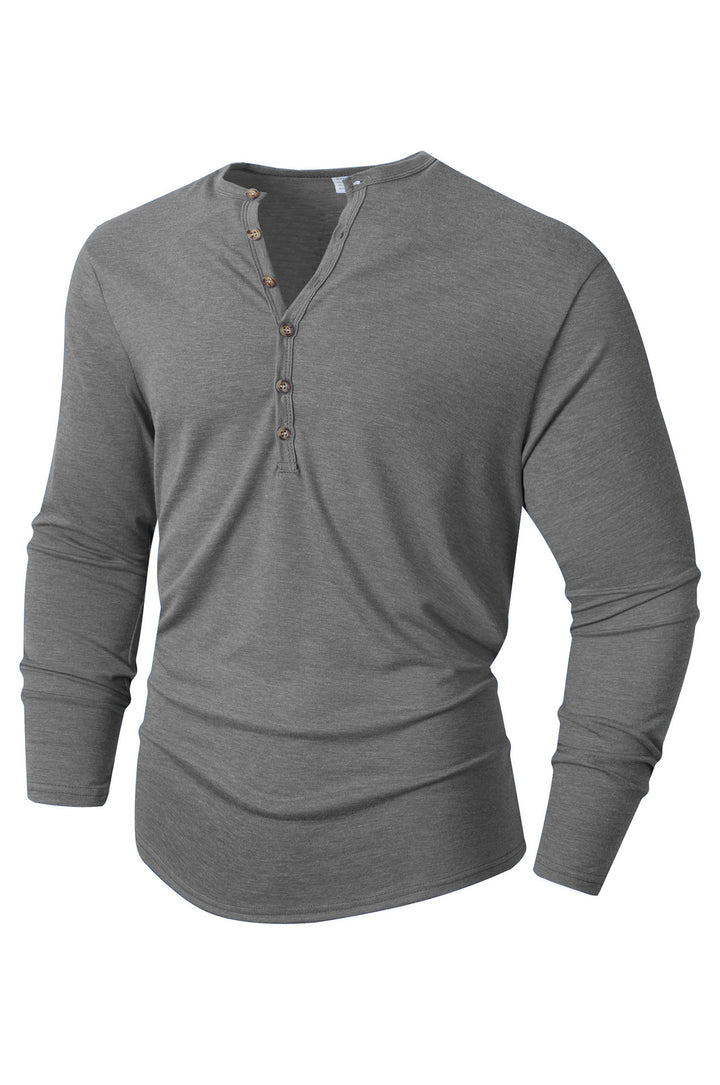 Herren Langarmshirt mit Knopfleiste Echoarchiv