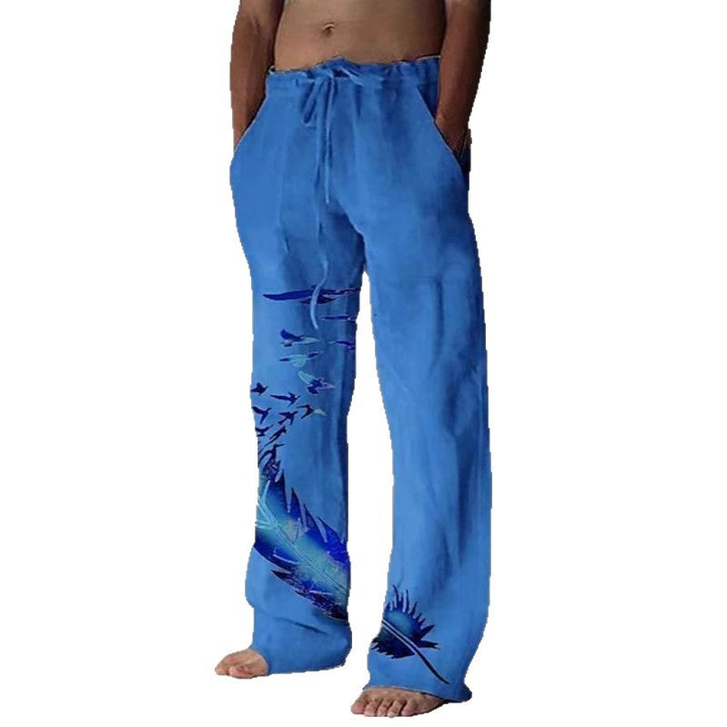 Damen Bequeme Sommerhose mit einzigartigem Federdesign Echoarchiv