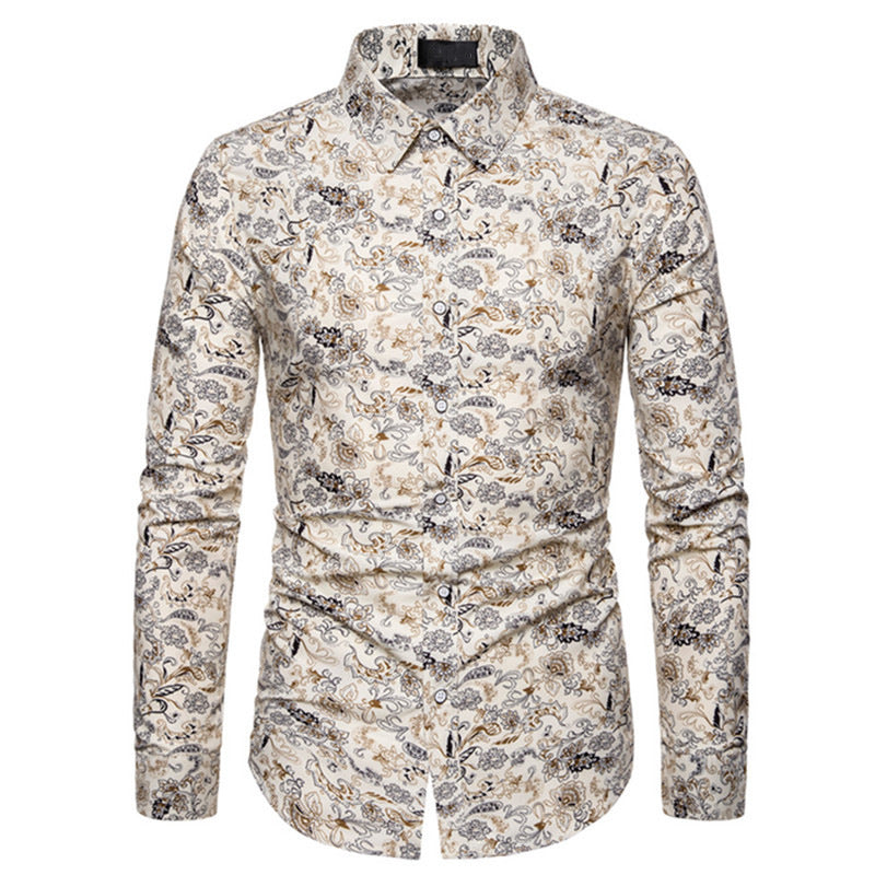 Herren Elegantes und stilvolles Hemd mit floralem Muster Echoarchiv