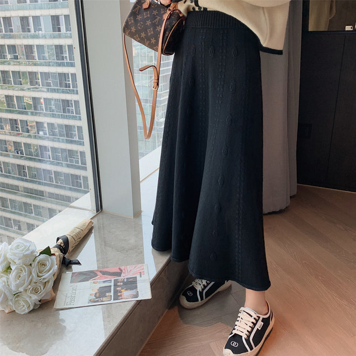 Damen Eleganter, schwingender Maxirock Echo Archiv