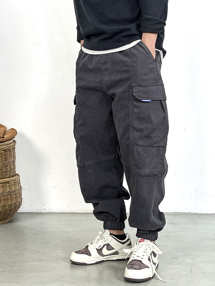 Herren Cargohose im Camouflage-Utility-Stil mit geradem Bein und robustem Canvas Echoarchiv