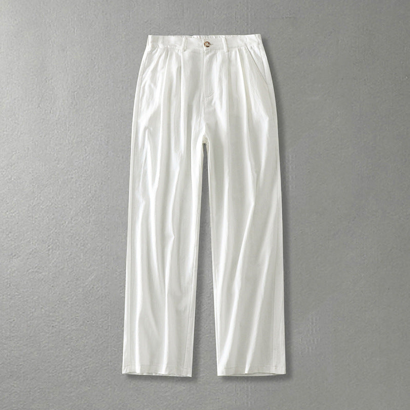 Damen Weite Bundfalten-Hose mit hoher Taille Echoarchiv