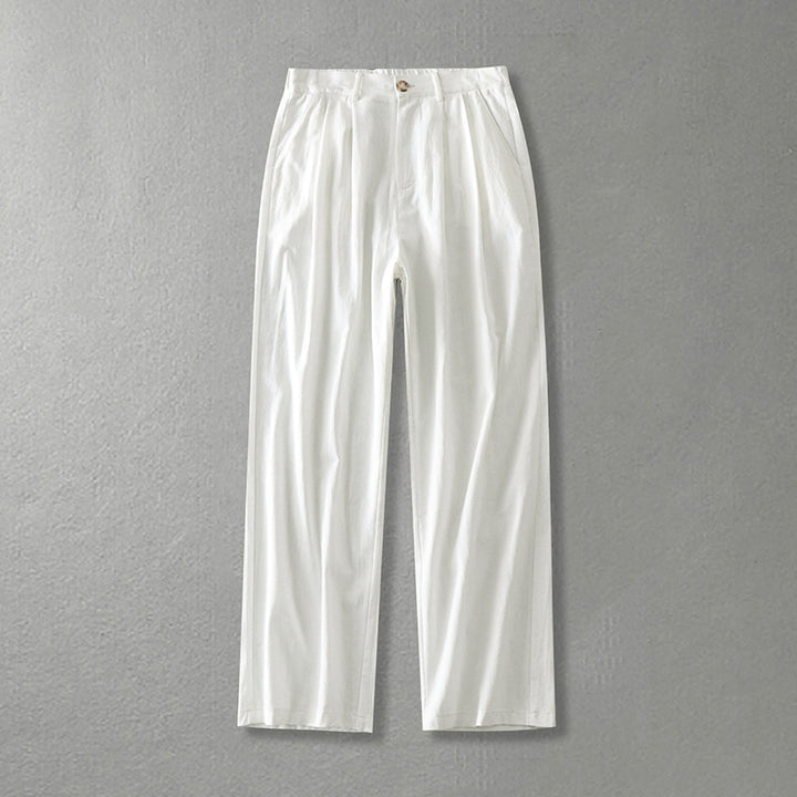 Damen Weite Bundfalten-Hose mit hoher Taille Echoarchiv