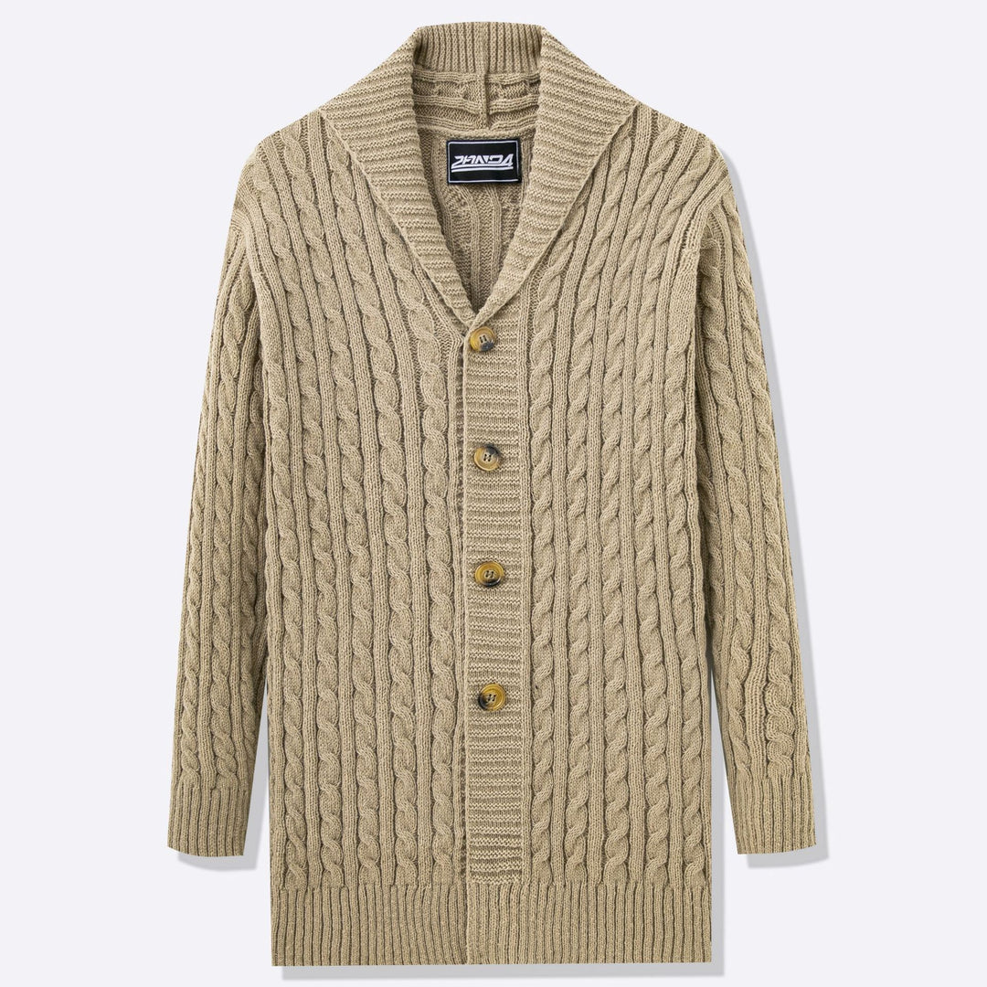 Herren Strickjacke mit offenem Design und Knopfdetails Echoarchiv