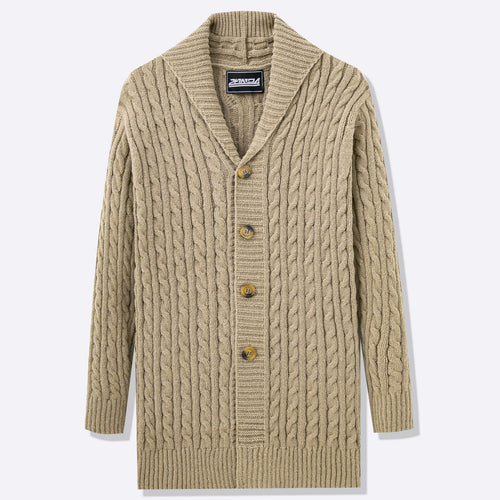 Herren Strickjacke mit offenem Design und Knopfdetails Echoarchiv