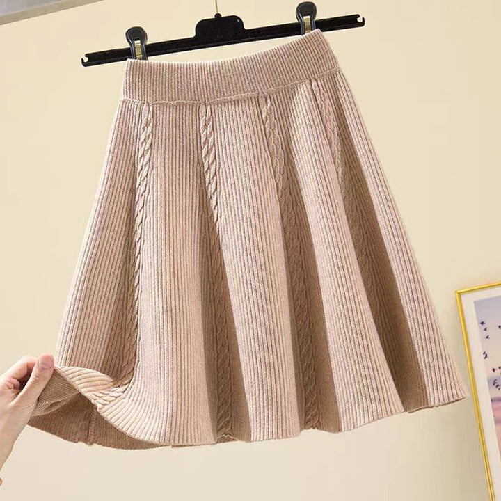 Damen Wadenlanger Strickrock mit Zopfmuster Echo Archiv