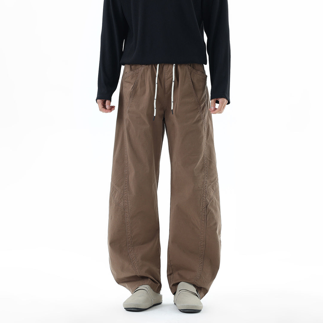 Herren Weite Freizeit-Hose mit elastischem Tunnelzugbund, diagonalem Eingriffstaschen‑Design und Knie‑Paneelen Echo Archiv