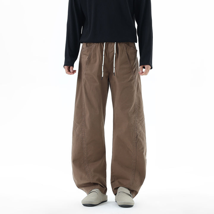 Herren Weite Freizeit-Hose mit elastischem Tunnelzugbund, diagonalem Eingriffstaschen‑Design und Knie‑Paneelen Echo Archiv