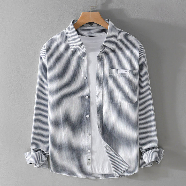 Herren Feines Cordhemd im Overshirt‑Stil mit Brusttasche, Relaxed Fit und feiner Wellenstruktur Echoarchiv
