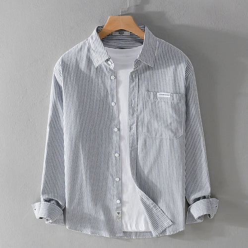 Herren Feines Cordhemd im Overshirt‑Stil mit Brusttasche, Relaxed Fit und feiner Wellenstruktur Echoarchiv