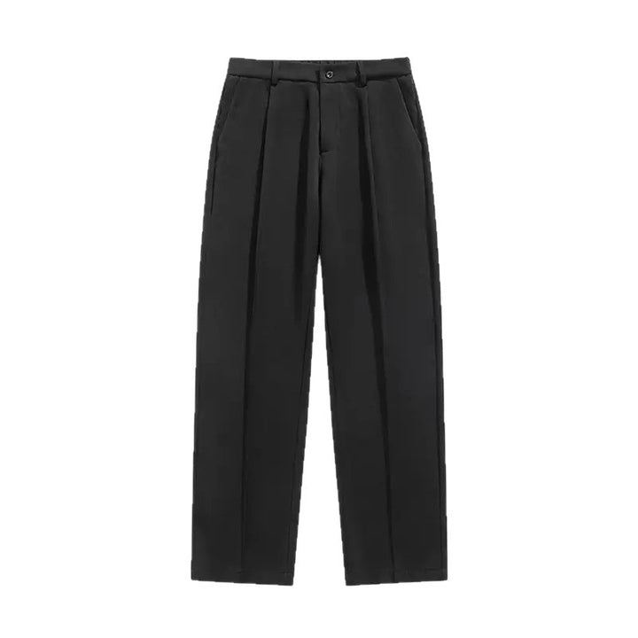 Herren nan weite Bundfalte Stoffhose mit hoher Taille, gerade Beinform und dezenten Seitentaschen Echo Archiv