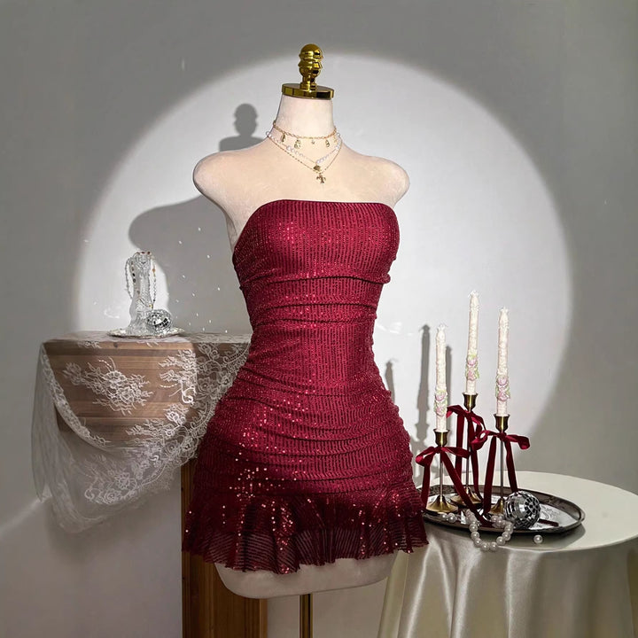 Damen Glamouröses Pailletten Kleid Echo Archiv