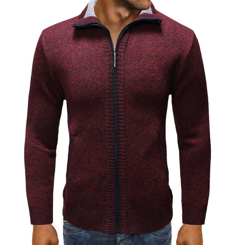 Herren Strickjacke mit Stehkragen und praktischen Taschen Echoarchiv