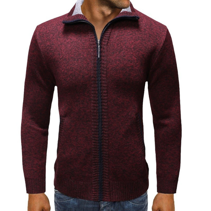 Herren Strickjacke mit Stehkragen und praktischen Taschen Echoarchiv