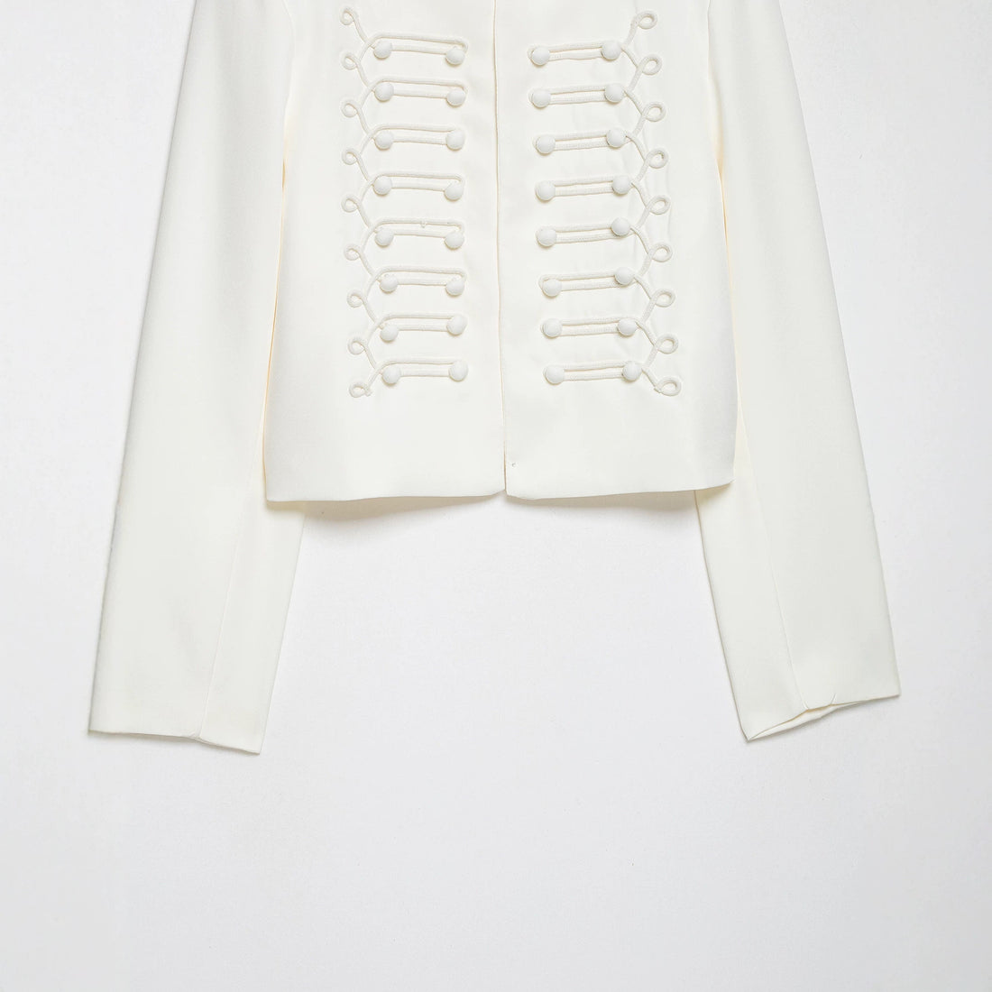 Damen Korddetail-Bolerojacke mit Stehkragen und Paraderiegel-Optik Echo Archiv