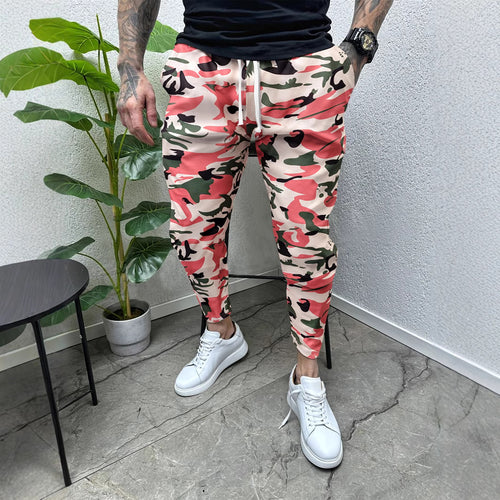 Herren Camouflage Jogginghose mit elastischem Bund und seitlichen Taschen Echoarchiv