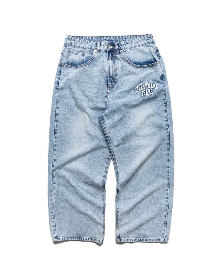 Damen weite Denim-Jeans mit stilvollem Stickdesign Echo Archiv