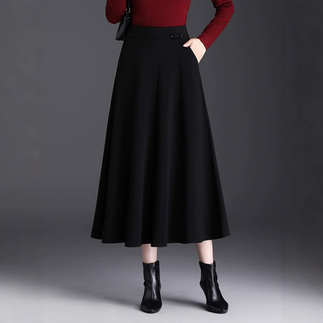 Damen Eleganter Maxirock mit hochfließendem Schnitt Echo Archiv