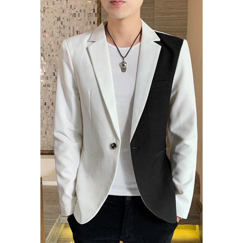 Herren modischer Blazer mit asymmetrischem Design und funktionalen Taschen Echoarchiv