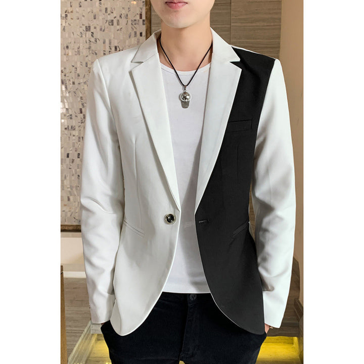Herren modischer Blazer mit asymmetrischem Design und funktionalen Taschen Echoarchiv