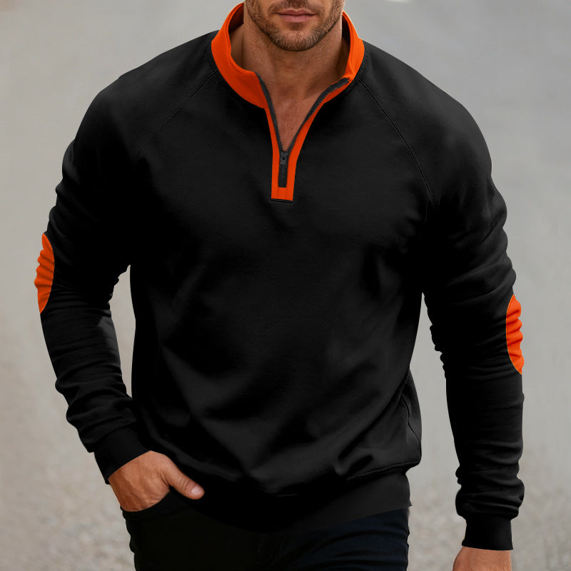 Herren Sportlicher Sweatpullover mit Stehkragen Echoarchiv