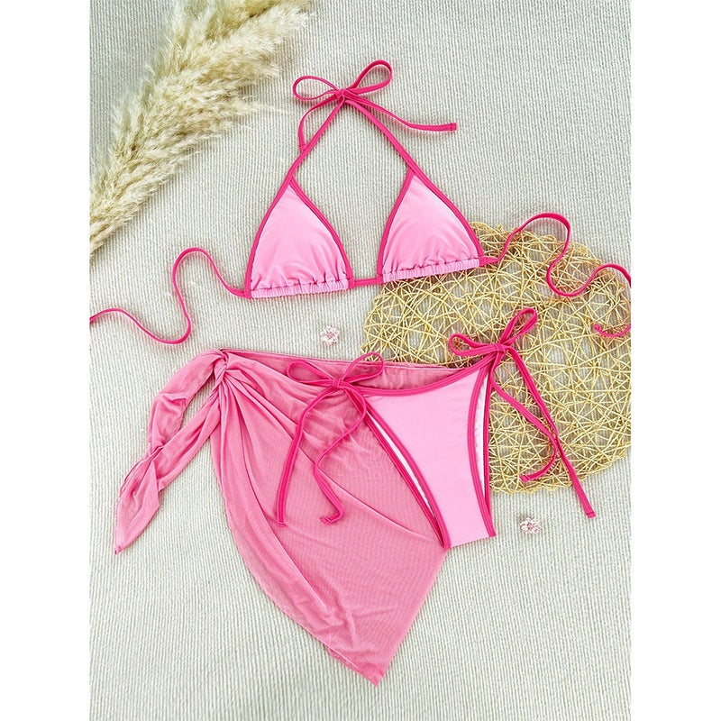 Damen Triangel-Bikini-Set mit transparenter Wickelpartie Echo Archiv