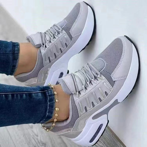 Damen Plateau-Sneaker mit Luftpolster und holografischen Akzenten – Névara