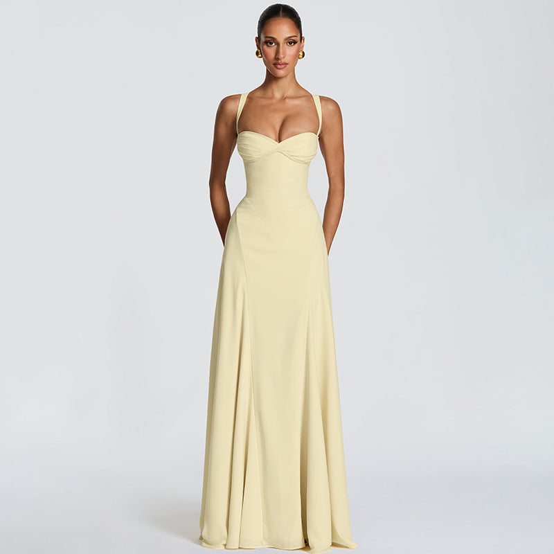 Damen Elegantes Maxikleid mit raffinierten Trägerdetails und schmeichelndem Schnitt Echo Archiv