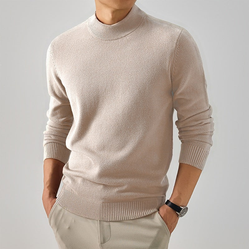 Herren Kurzer Rollkragen-Feinstrickpullover mit schmaler Silhouette Echo Archiv