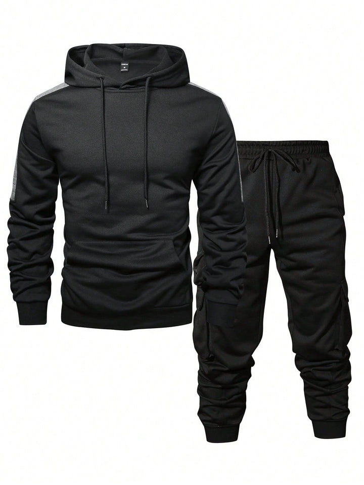 Herren Komfortables Hoodie- und Jogginghosen-Set mit praktischen Taschen Echoarchiv