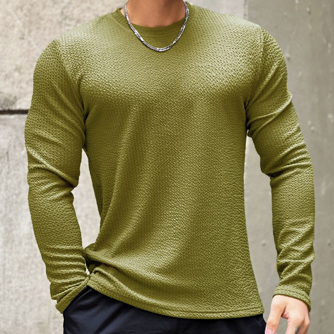 Herren Langarmshirt mit strukturiertem Gewebe Echoarchiv
