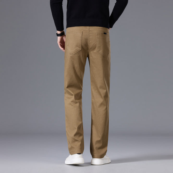 Herren Entspannte Baumwoll-Twill-Chinohose mit geradem Bein Echo Archiv