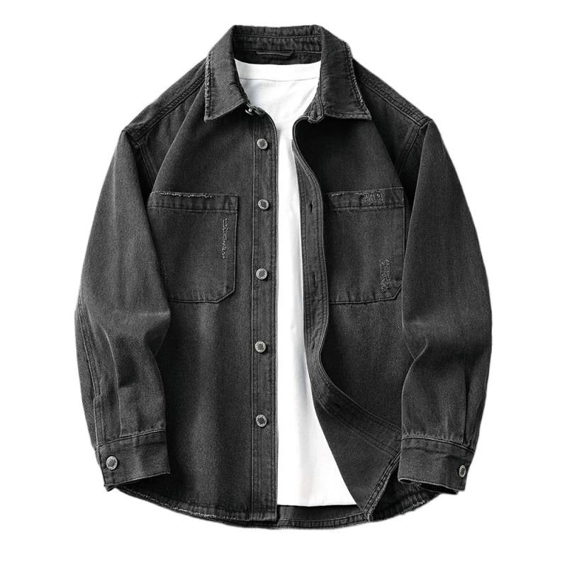 Herren Robustes Denim Hemd Bluse Echo Archive