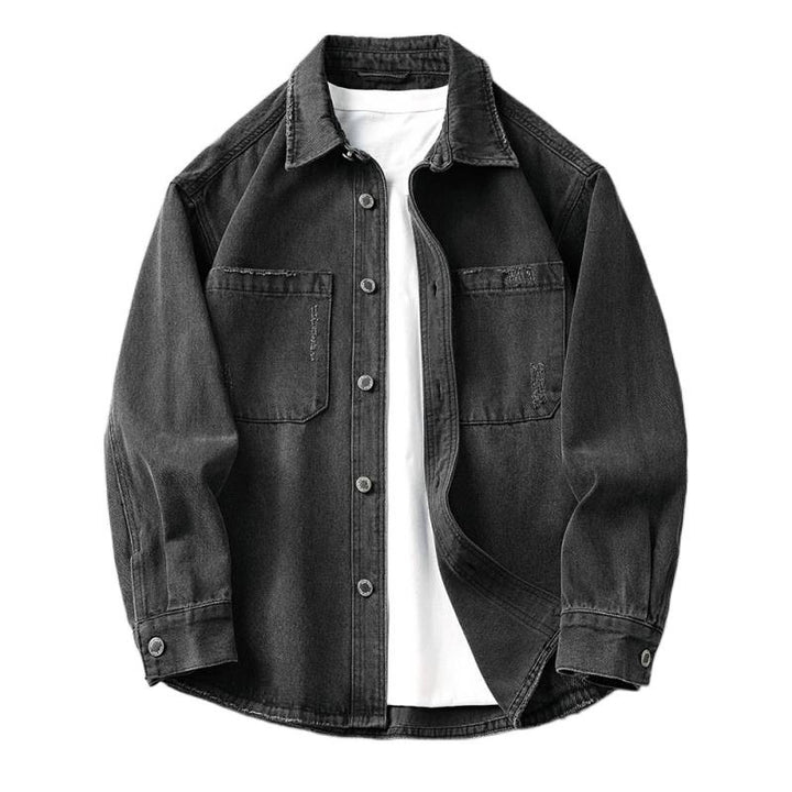 Herren Robustes Denim Hemd Bluse Echo Archive