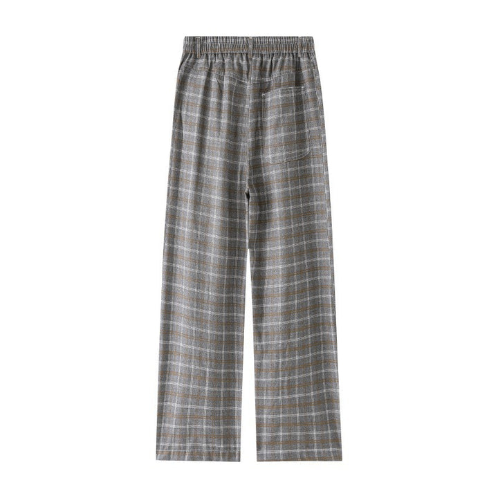 Damen Hochtaillierte weite karierte Culotte‑Hose mit Bügelfalte Echo Archiv