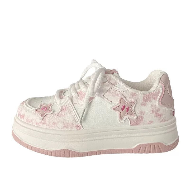 Damen Modische Sneakers mit Sternen-Applikationen Echo Archiv