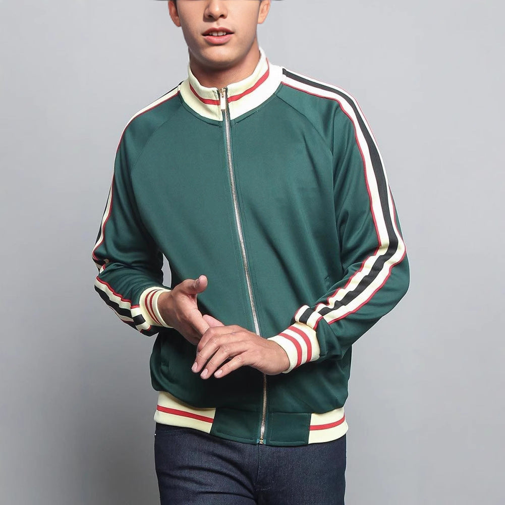 Herren Sportliche Sweatjacke mit kontrastierenden Farbakzenten und hochwertigem Reißverschluss Echoarchiv