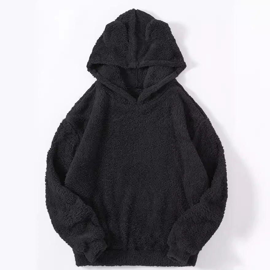 Damen nan kuscheliger Teddy-Hoodie mit Ohren, elastischem Bund und extra weichem Plüsch Echo Archiv