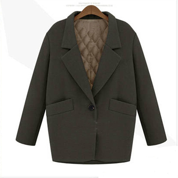 Damen Oversize Wollmix Shortcoat mit gesteppter Innenfütterung und Pattentaschen Echoarchiv